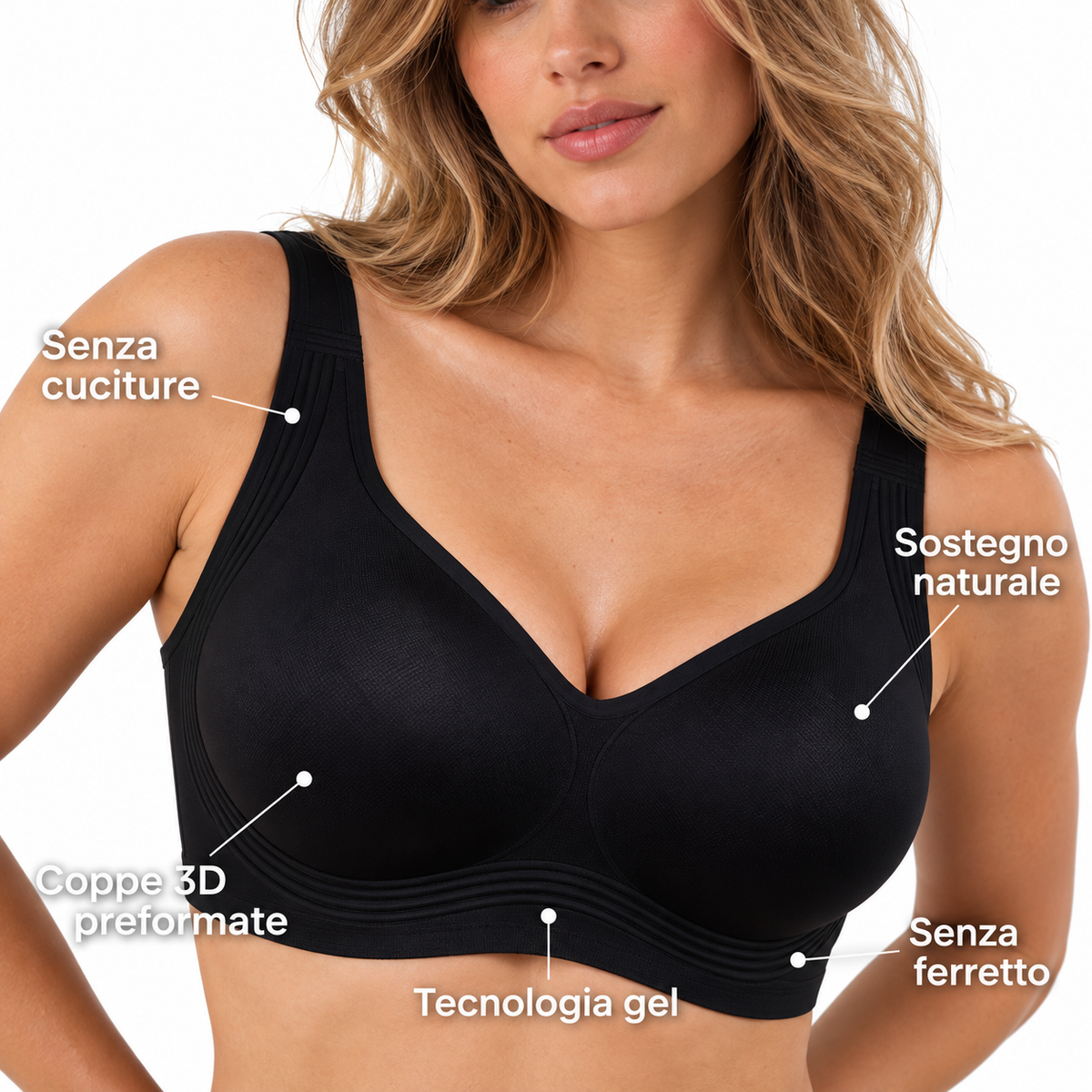 Carezzia™ Reggiseno Seconda Pelle: senza ferretto, senza pensieri